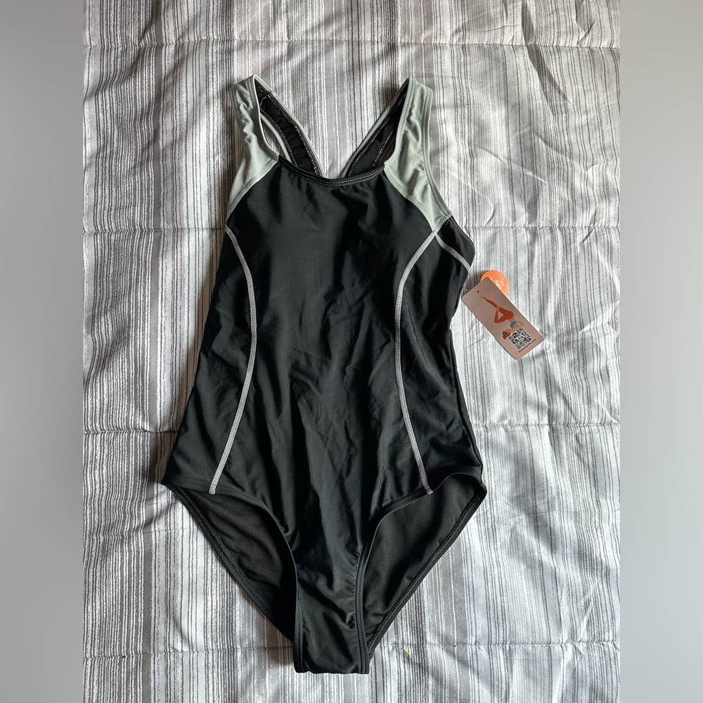 Women's Black and Gray Swimsuit